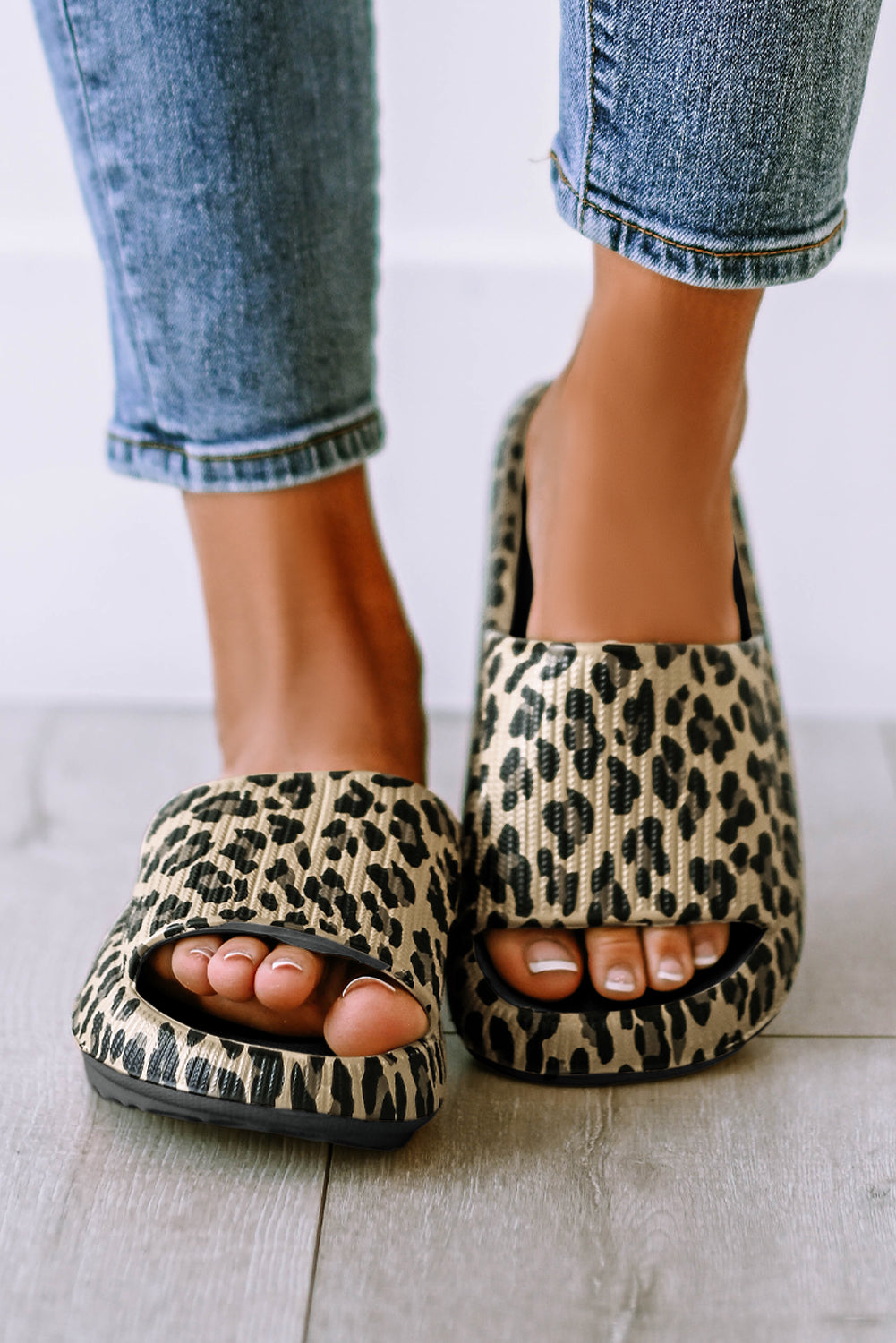 Leopard Luxe Slides