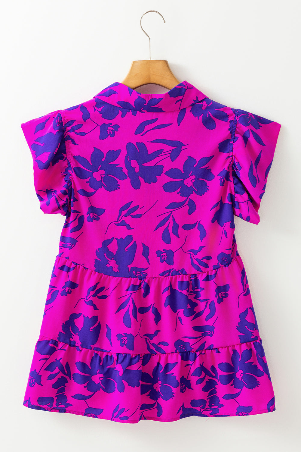 Floral Print Collared Blouse
