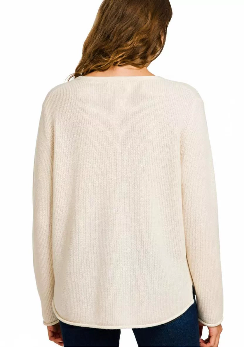 Zenana Beach V Neck Sweater
