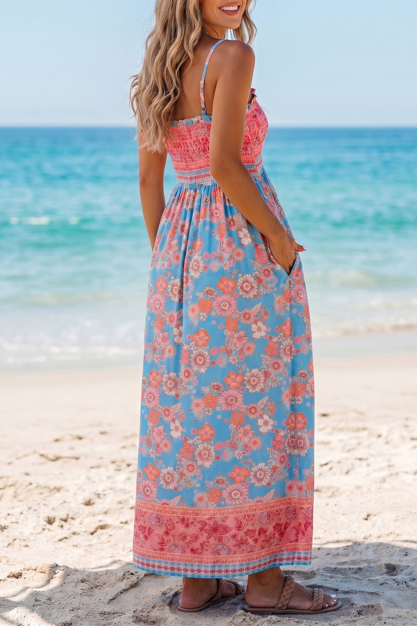 Seaside Bloom Maxi Dress