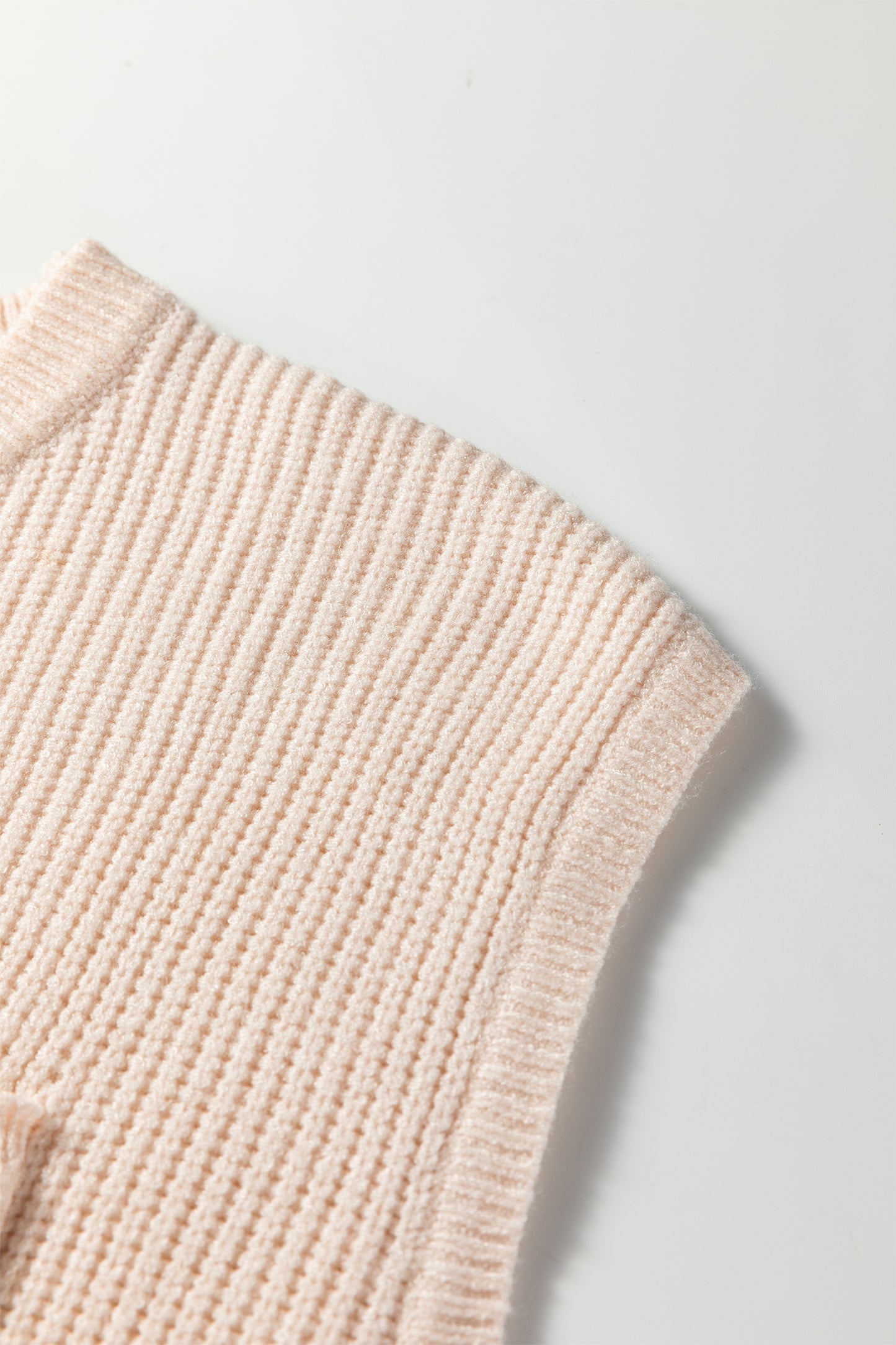 Beige Short Sleeve Knit