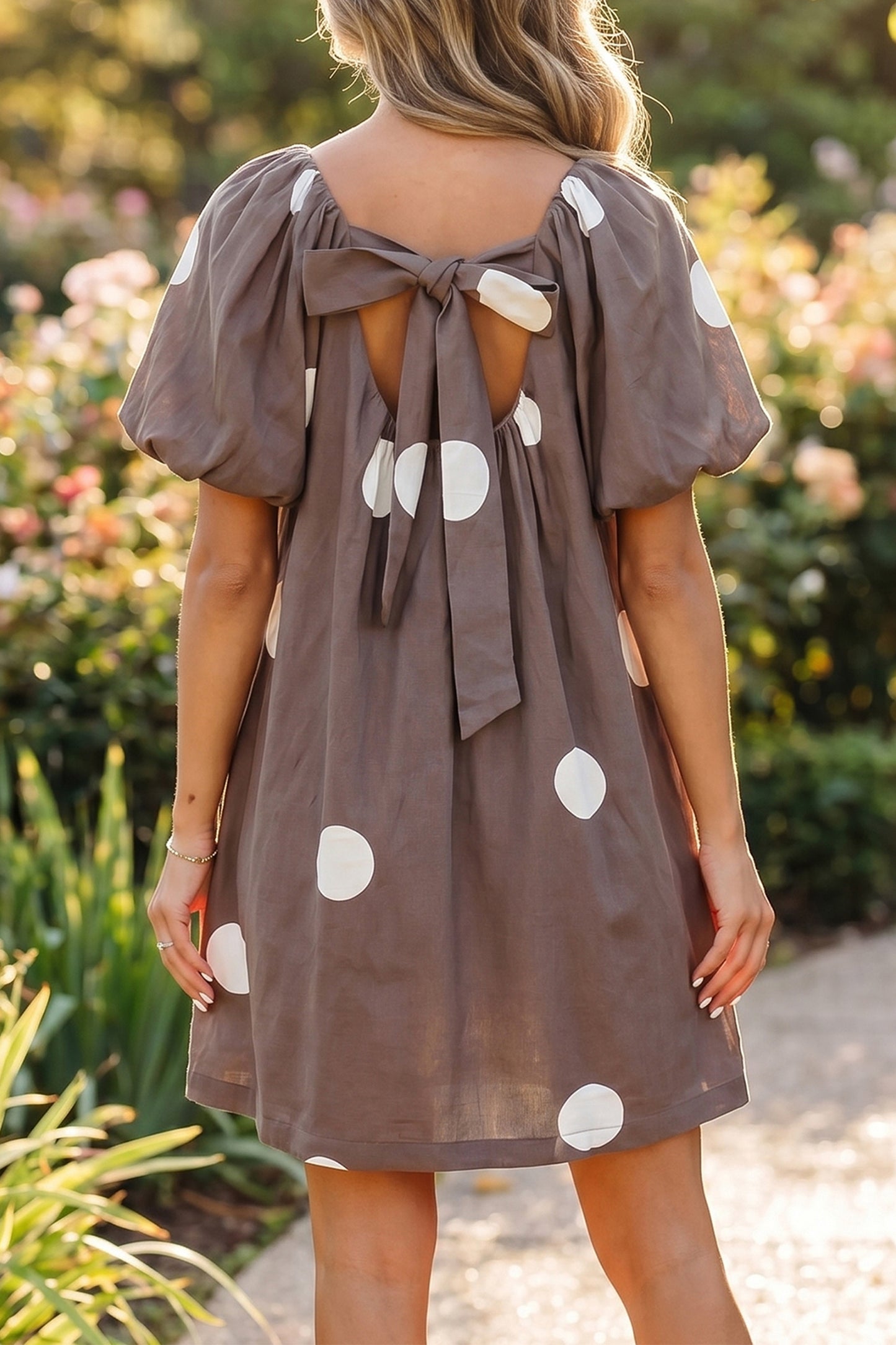Mocha Dot Darling Dress