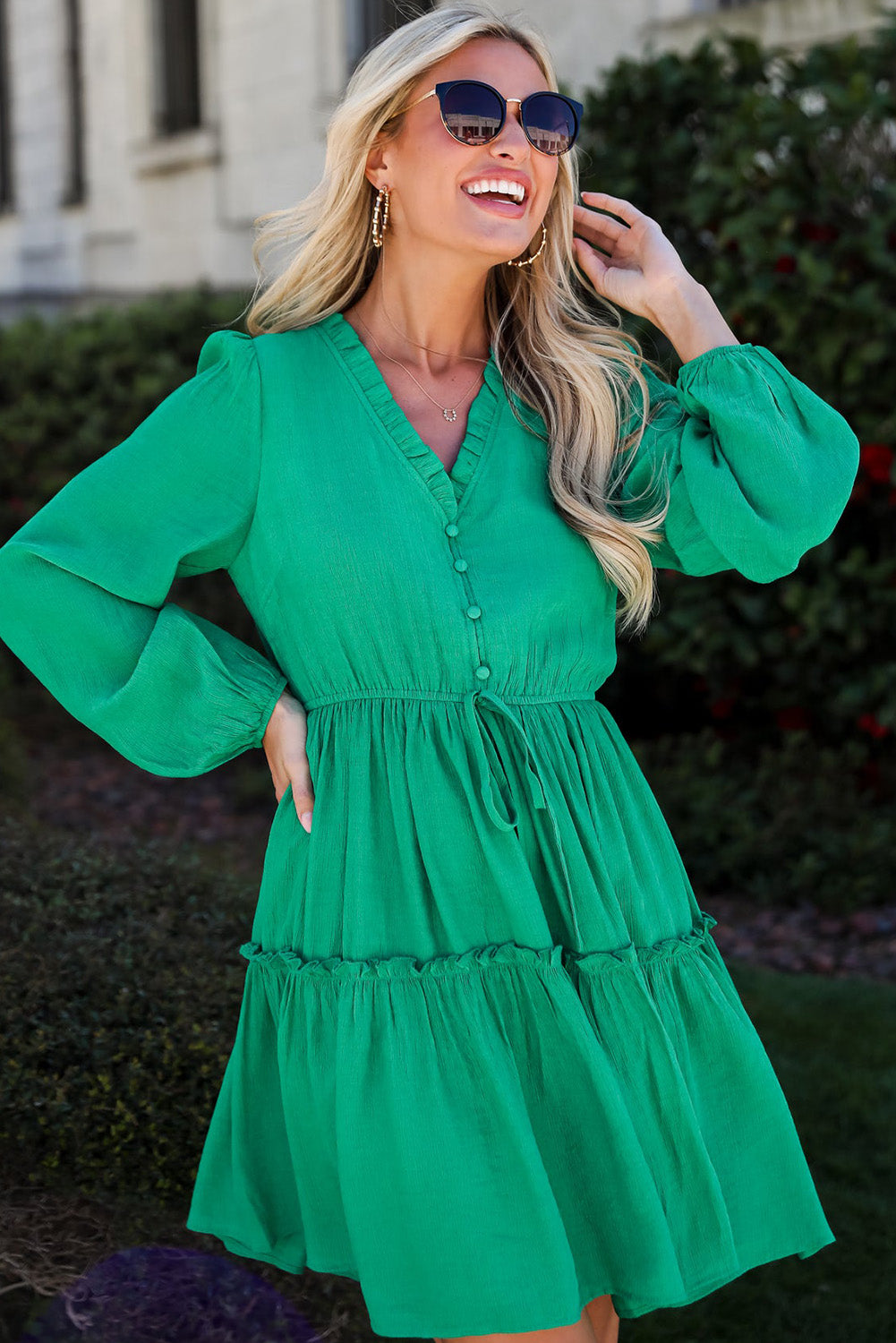 Emerald Meadow Mini Dress