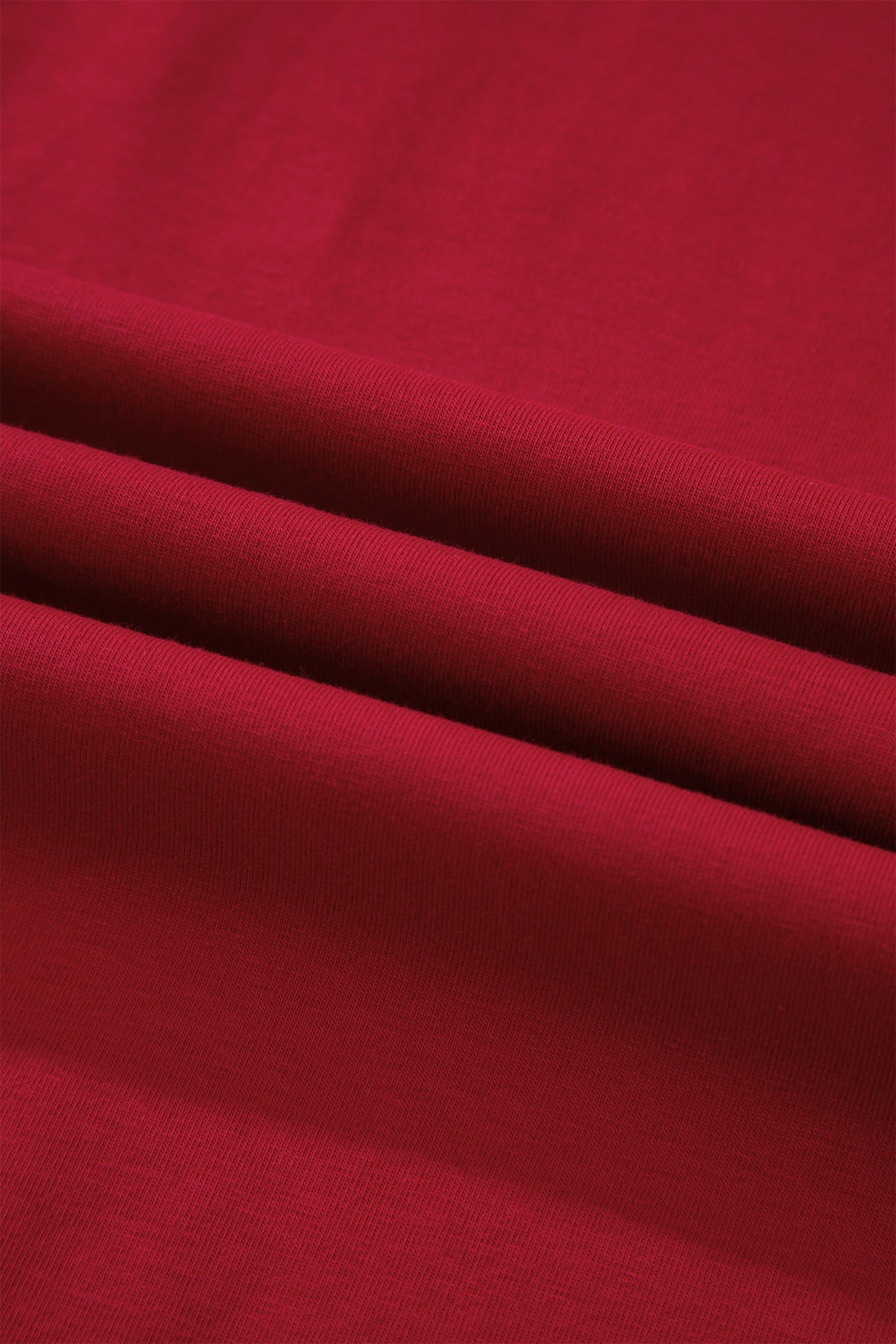 Racing Red Solid Color Cropped Tank Top and Jogger Pants Set
