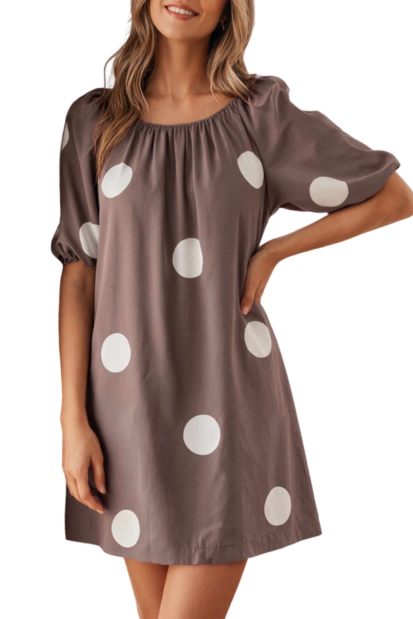 Mocha Dot Darling Dress