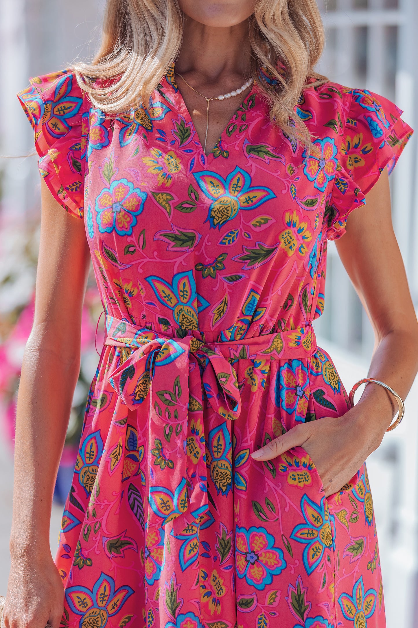 The Positano Petals Midi Dress
