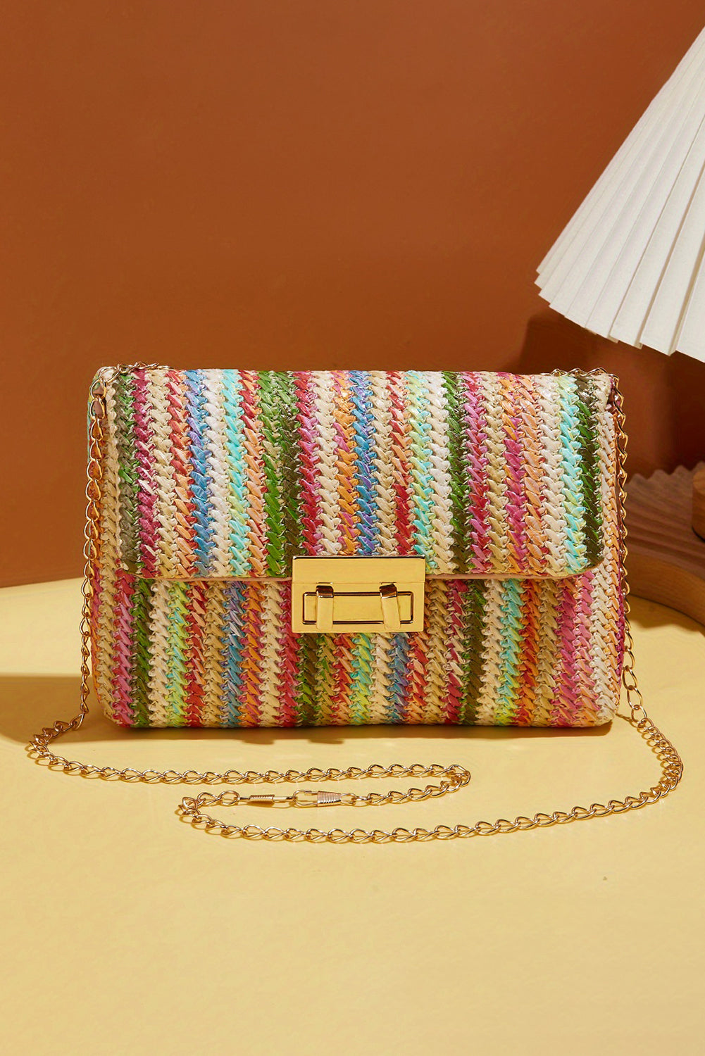 Sunset Market Woven Clutch