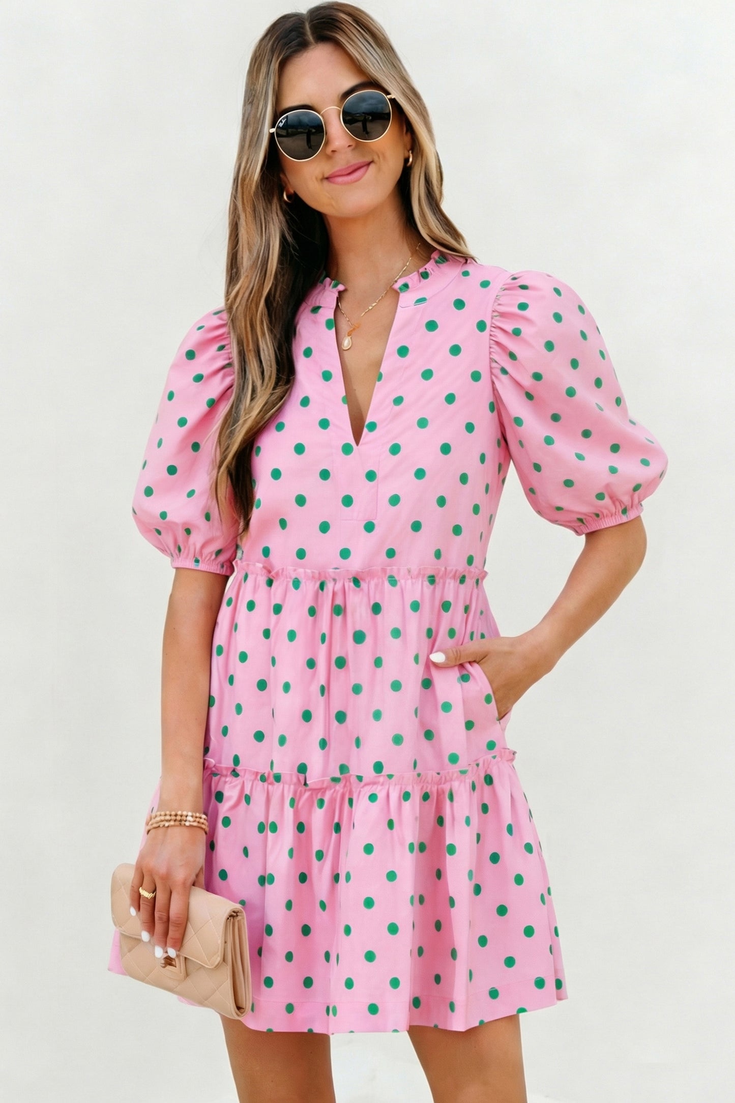 Palm Beach Dot Mini Dress