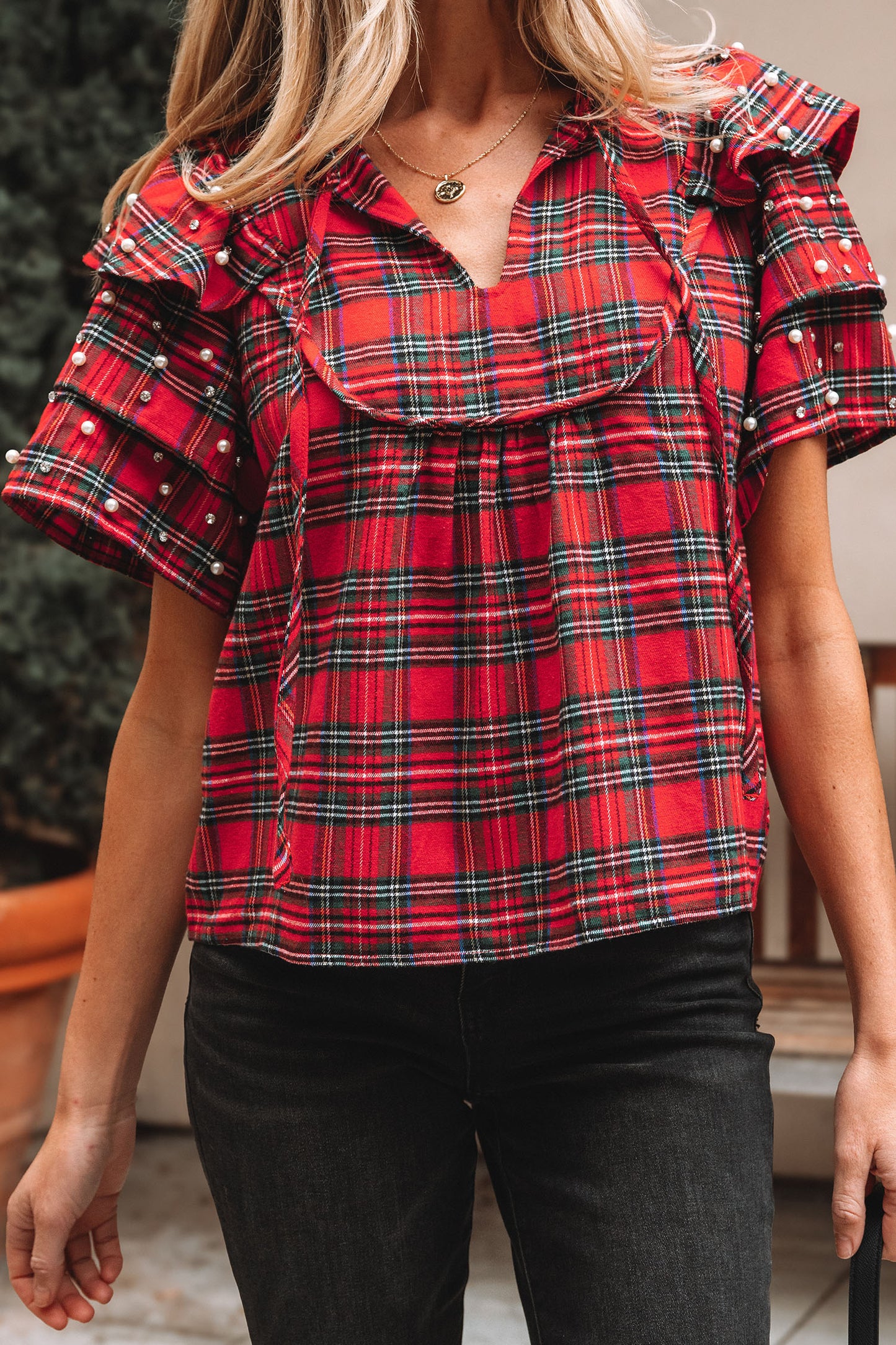 Merry Manor Ruffle Blouse