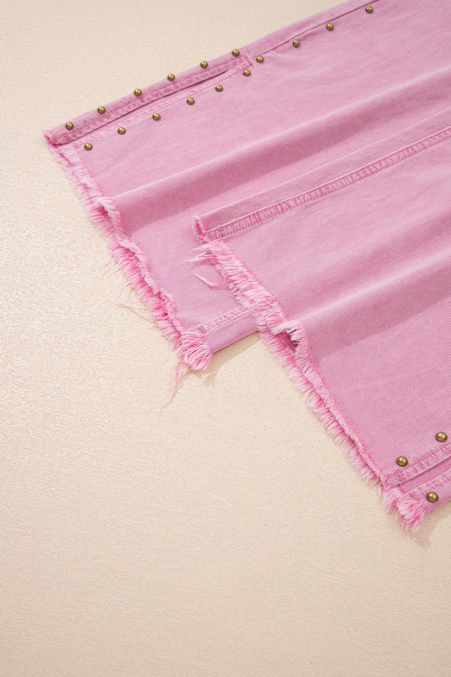 Pink Petal Studded Denim