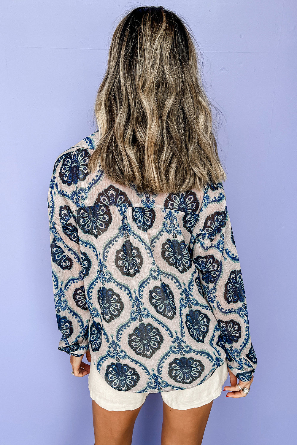 The Blue Willow Charm Button-Up