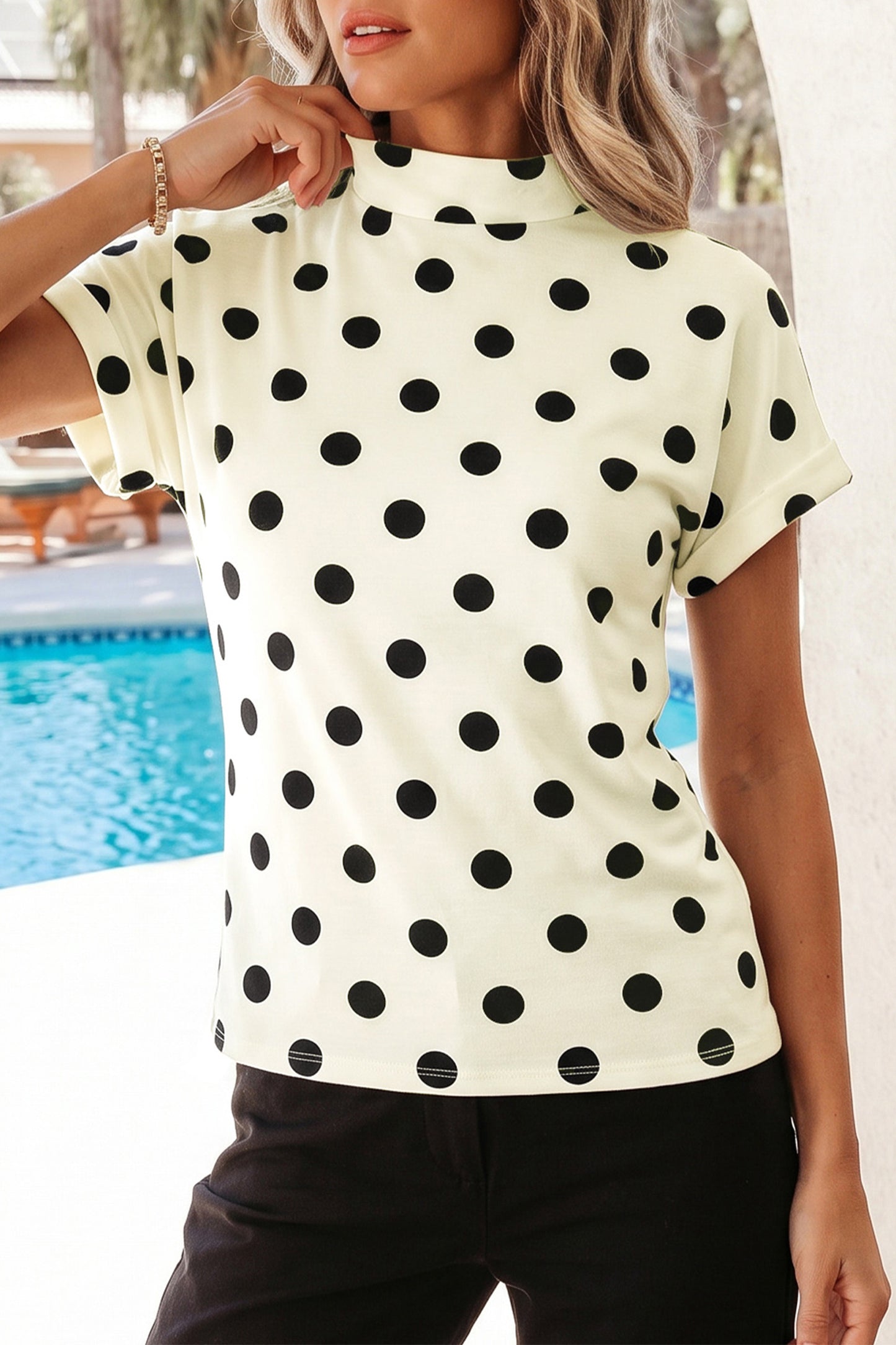 Midnight Charm Dot Top
