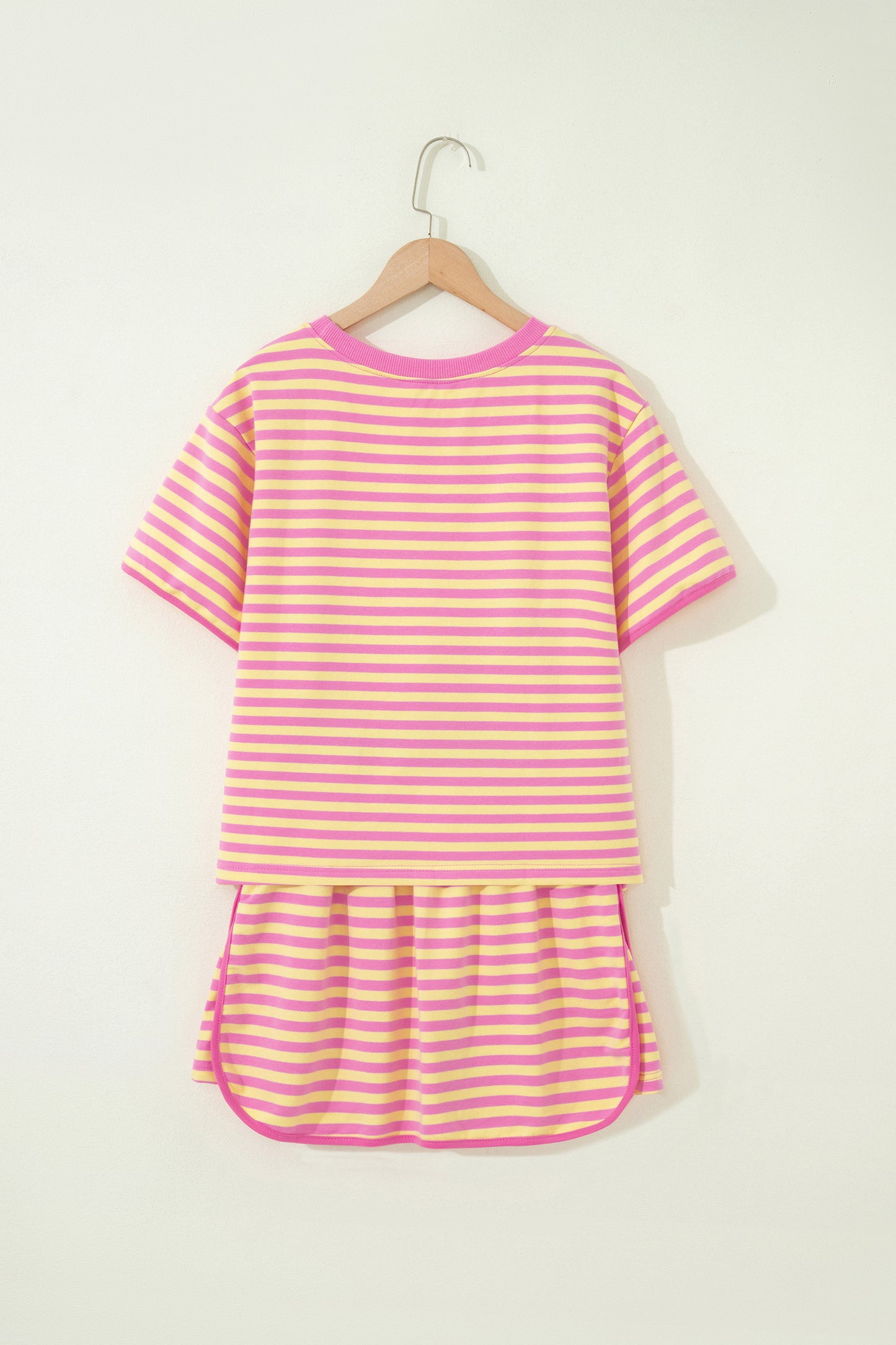 Pink Lemonade Stripe Skirt Set