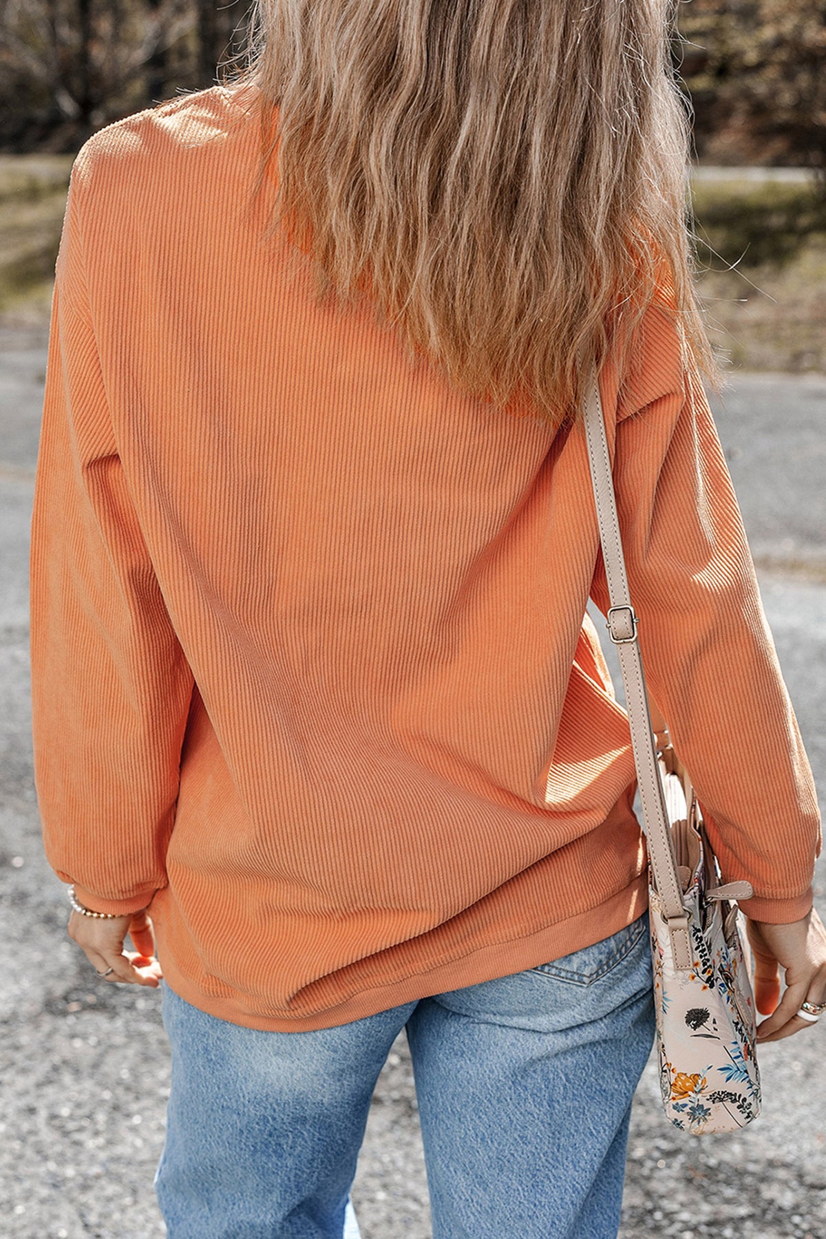 Orange Custom Embroidered Pumpkin Faith Graphic Sweatshirt