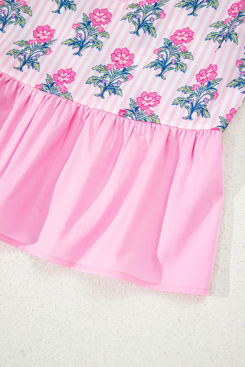 Blushing Garden Peplum Blouse