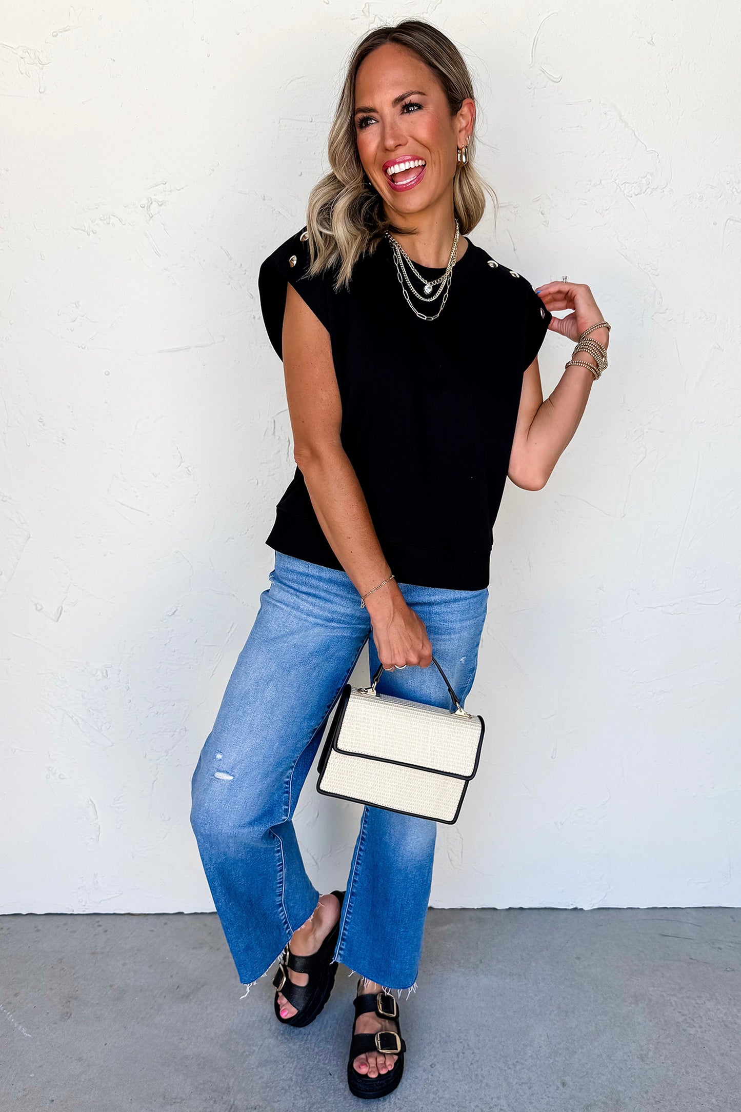 Midnight Luxe Stud Top