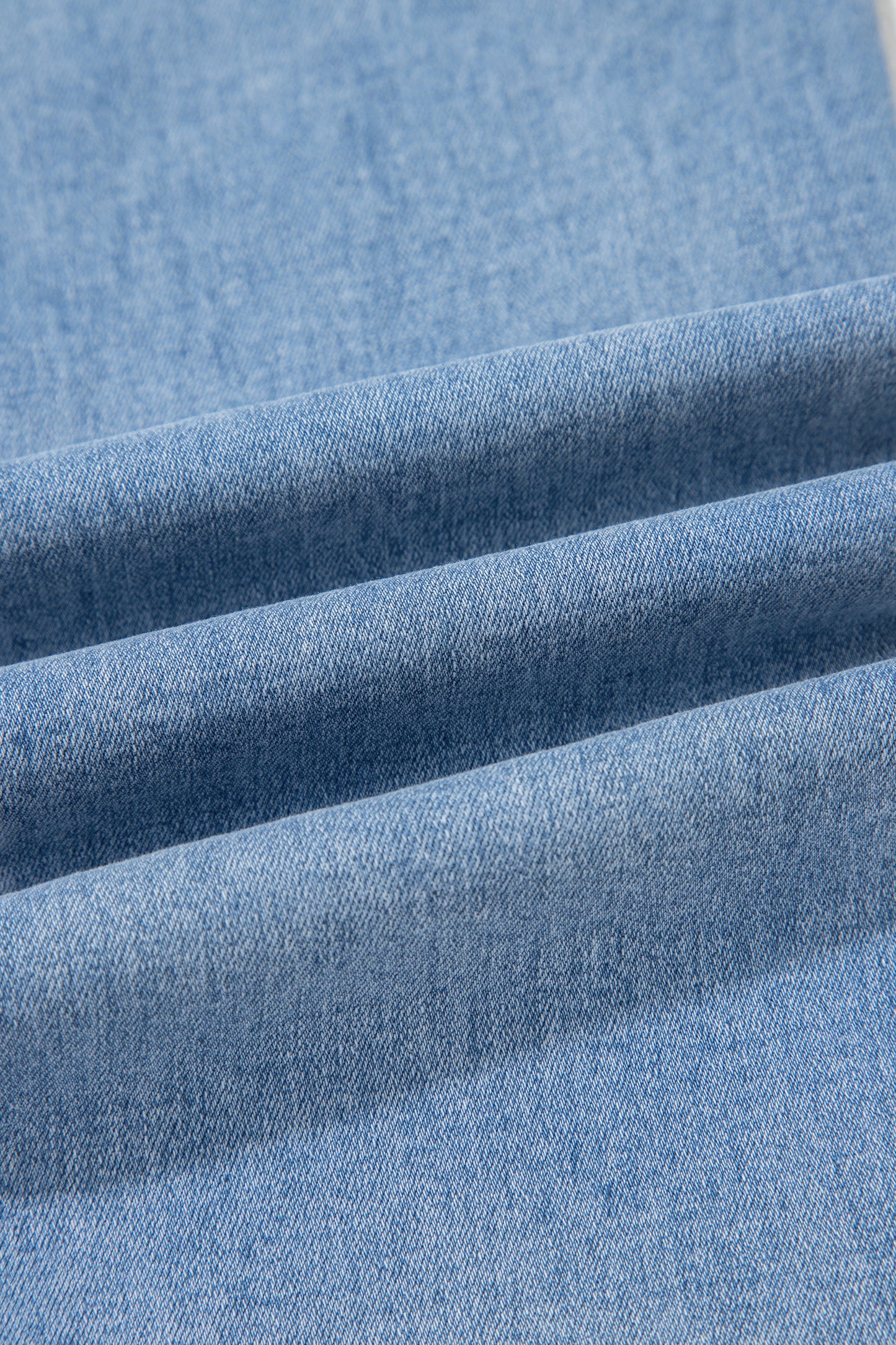 Beau Blue Drawstring Waist Wide Leg Ankle Length Jeans