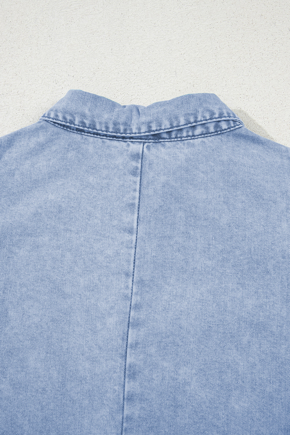 Beau Blue Double Ruffled Sleeves Denim Dress
