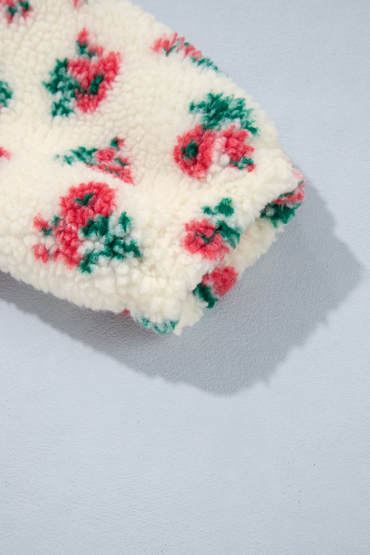 The Rosalie Floral Sherpa Pullover
