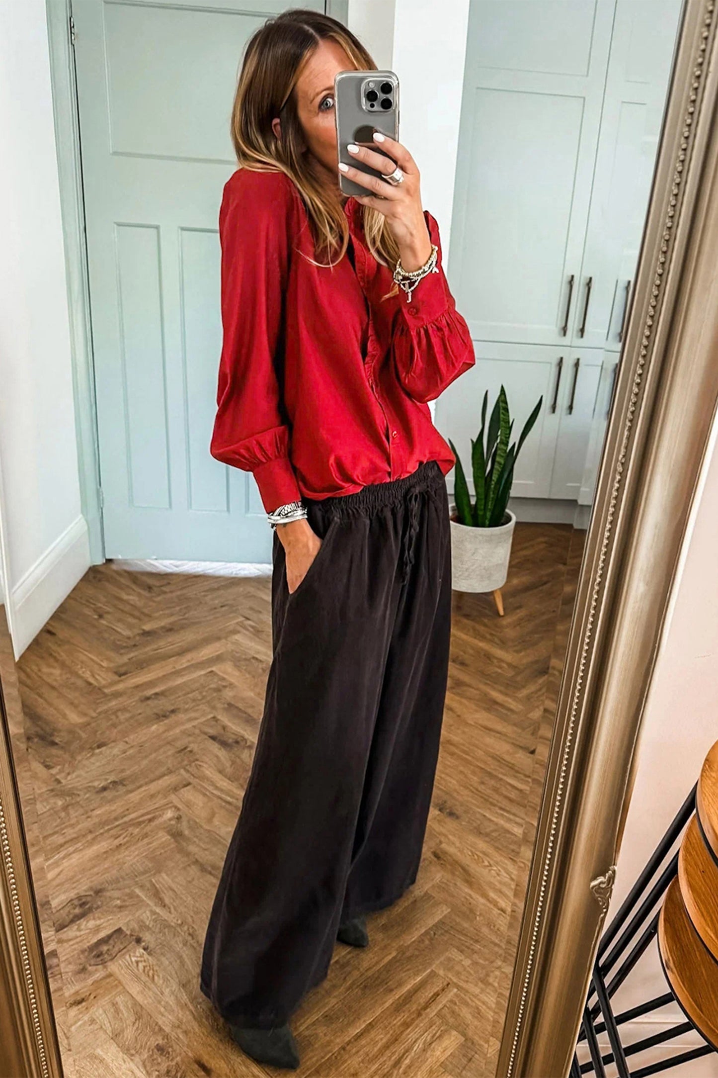 Crimson Grace Ruffle Blouse