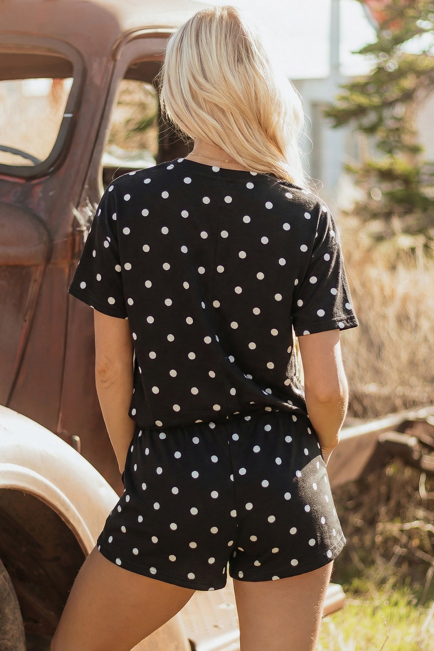Midnight Charm Polka Dot Set