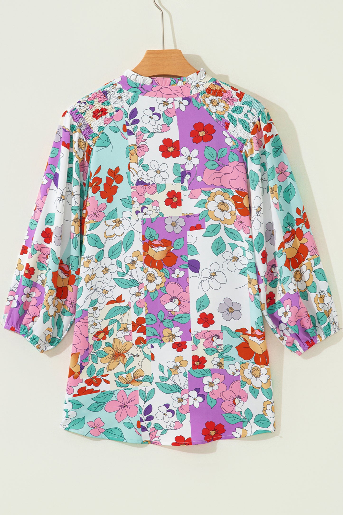 Pastel Garden Button-Down Blouse