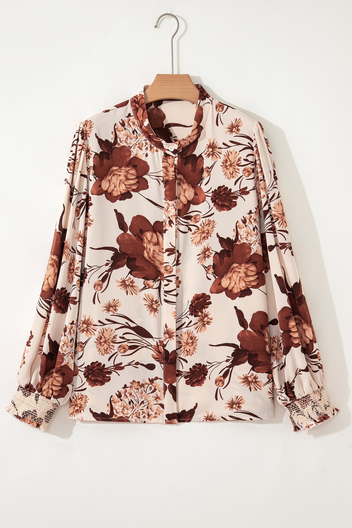Autumn Bloom Satin Blouse