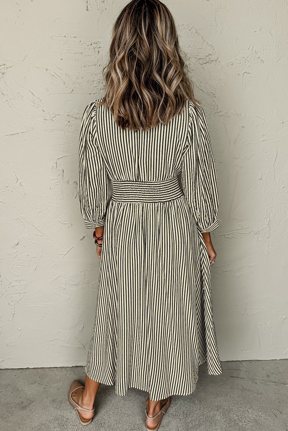 Riviera Stripe Zip Midi