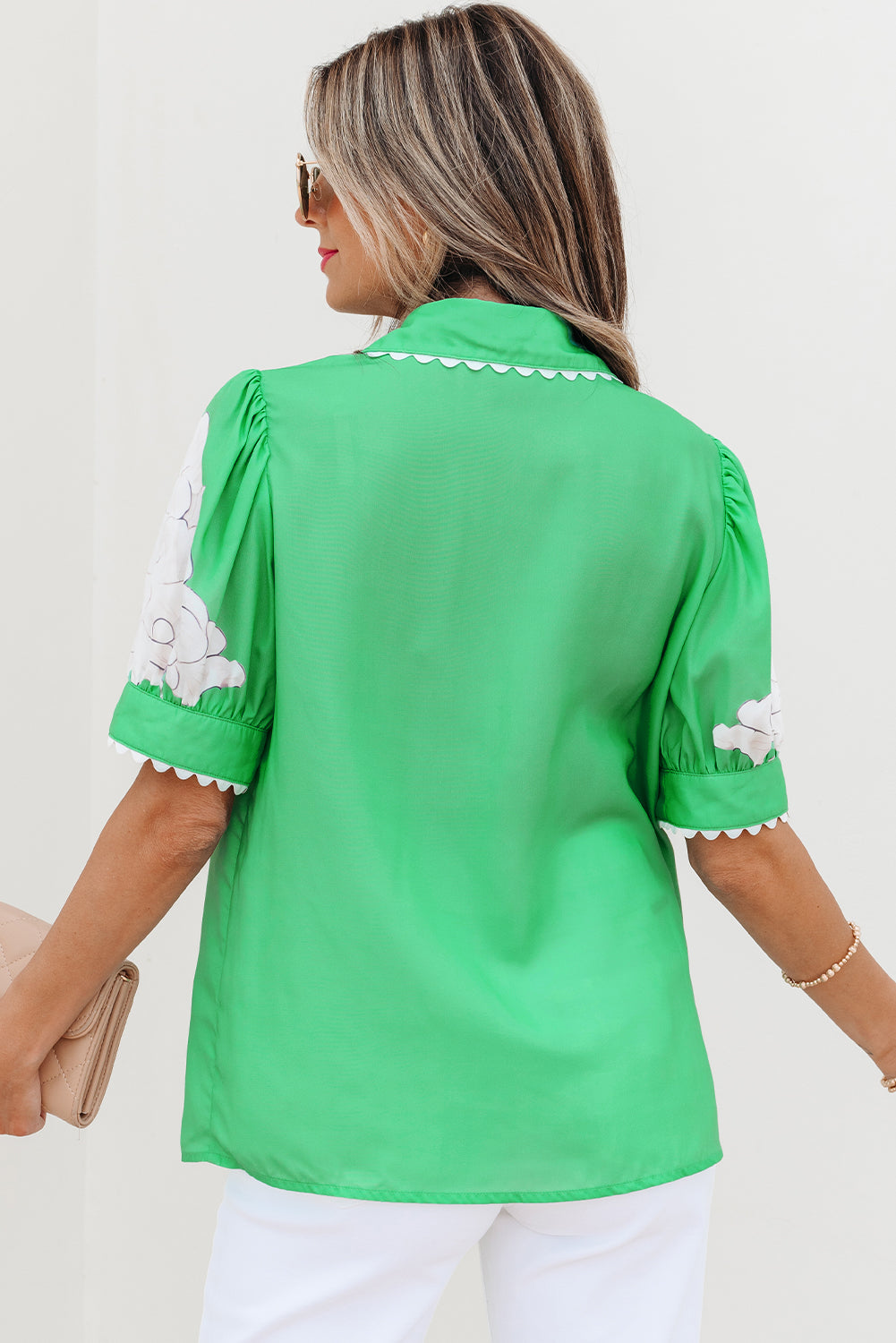 Emerald Manor Floral Blouse