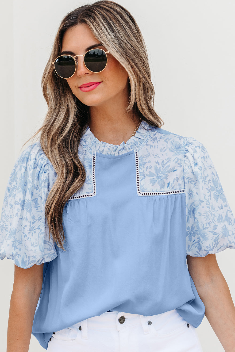 The Bluebell Breeze Puff Sleeve Blouse