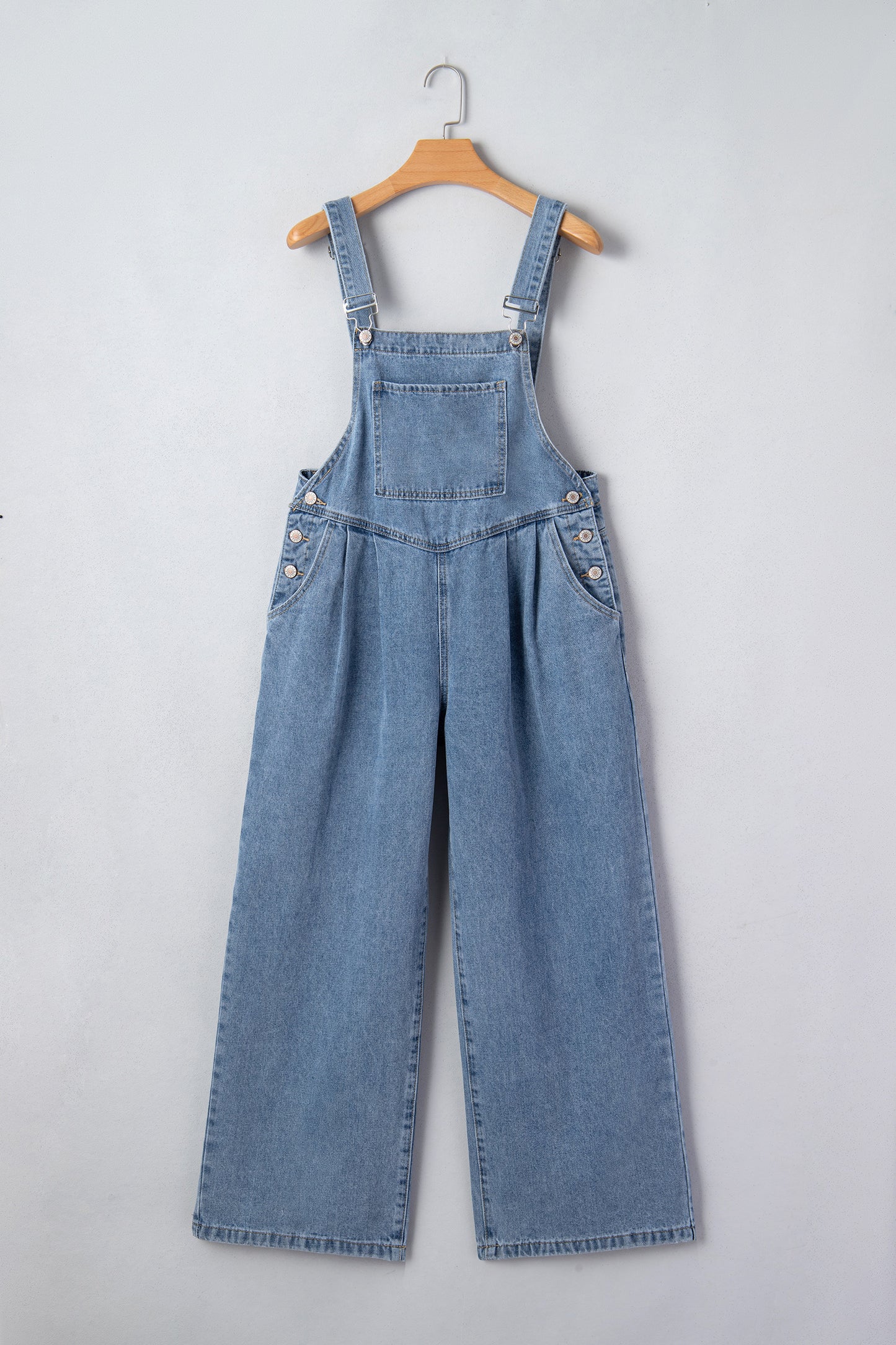 Sunlit Stitch Denim Overalls