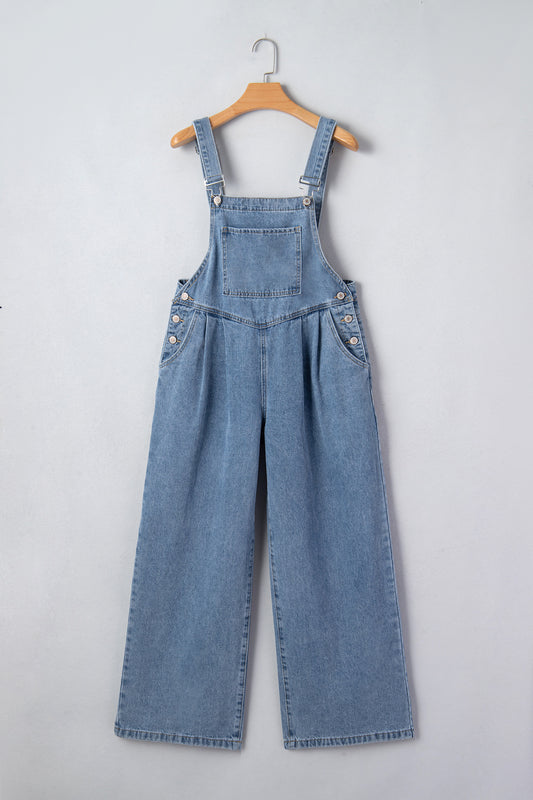 Sunlit Stitch Denim Overalls