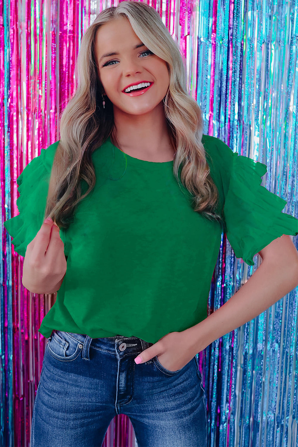 Emerald Confetti Blouse