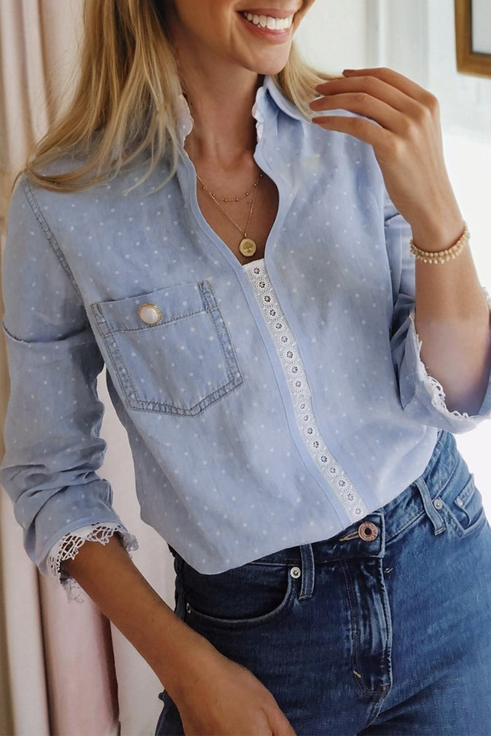 The Powder Blue Poise Blouse