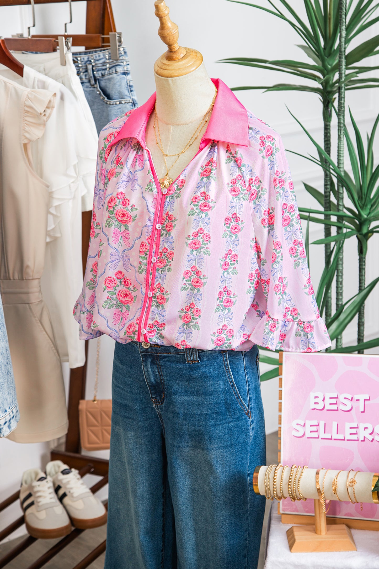 Floral Half Sleeve Blouse