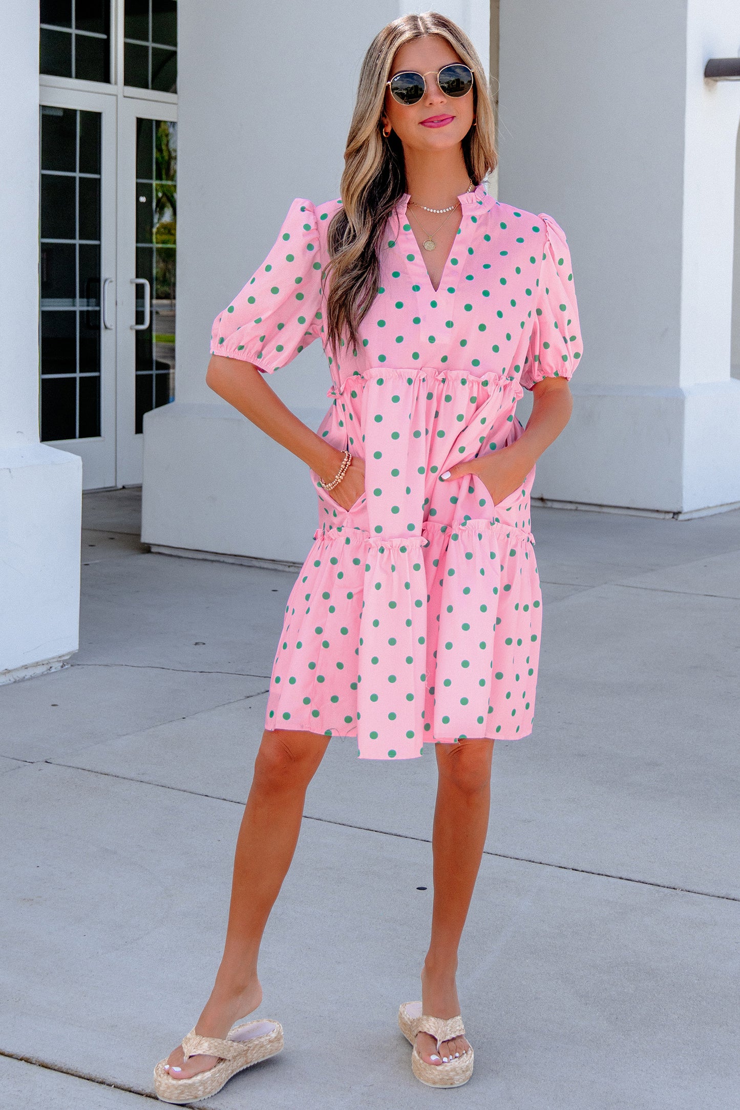 Palm Beach Dot Mini Dress