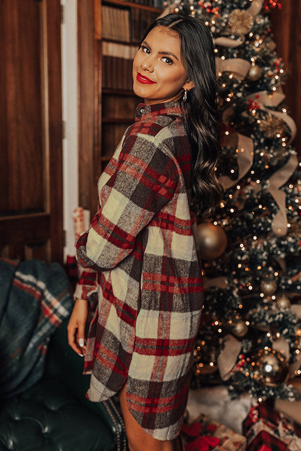 Holly Cabin Cozy Shacket