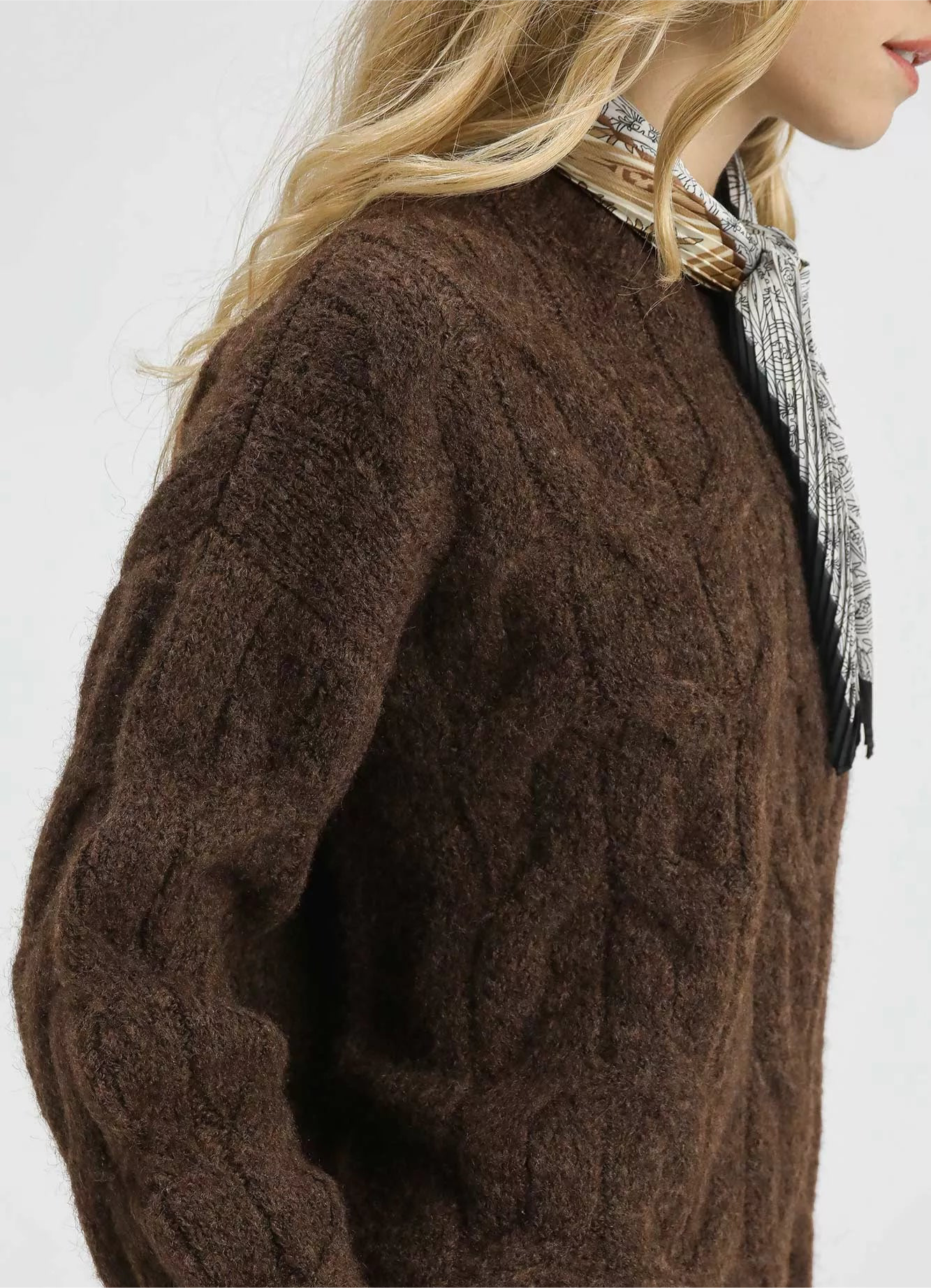 Umgee Cable Knit Cozy Sweater