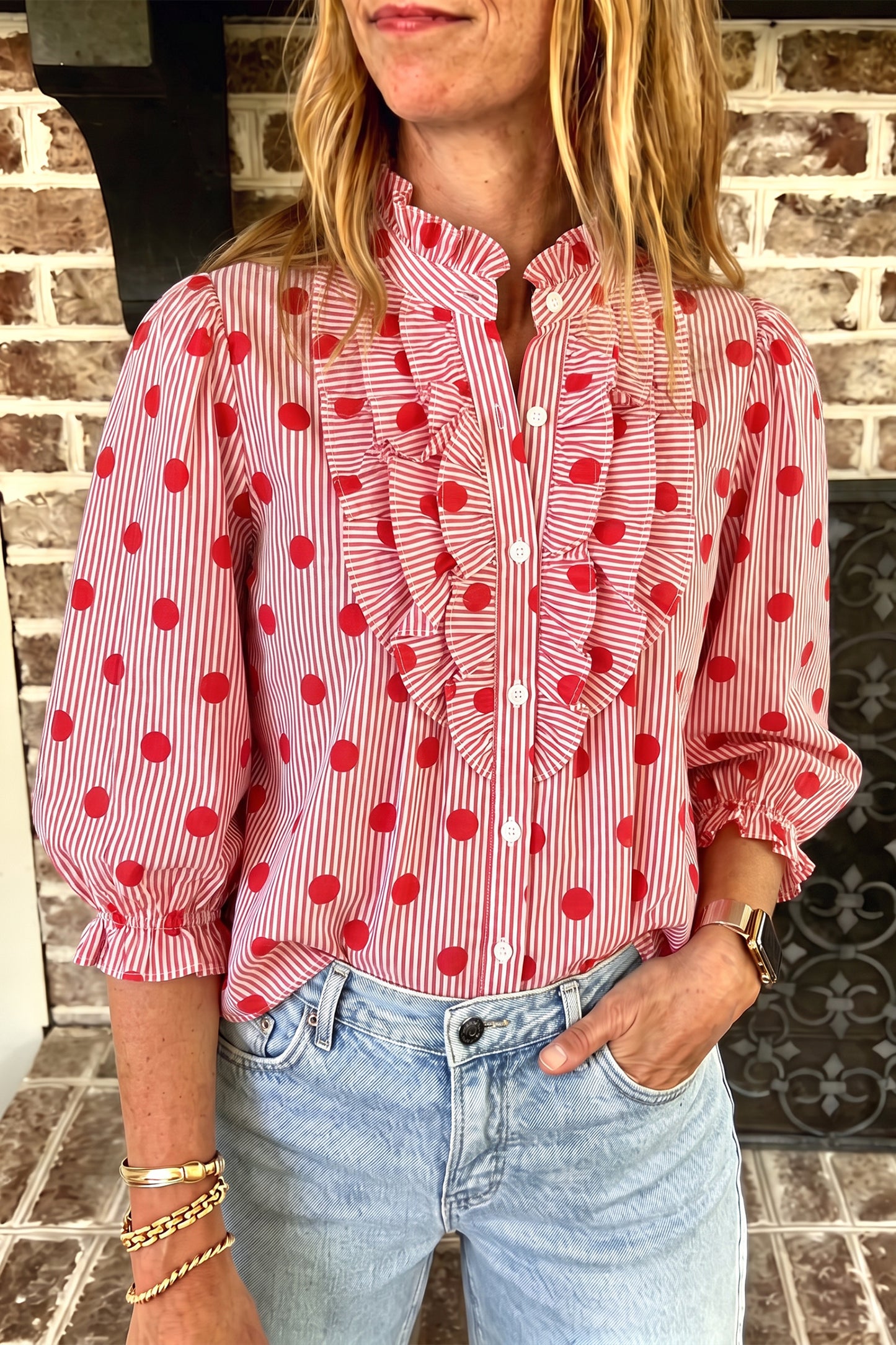The Dot & Frill Blouse