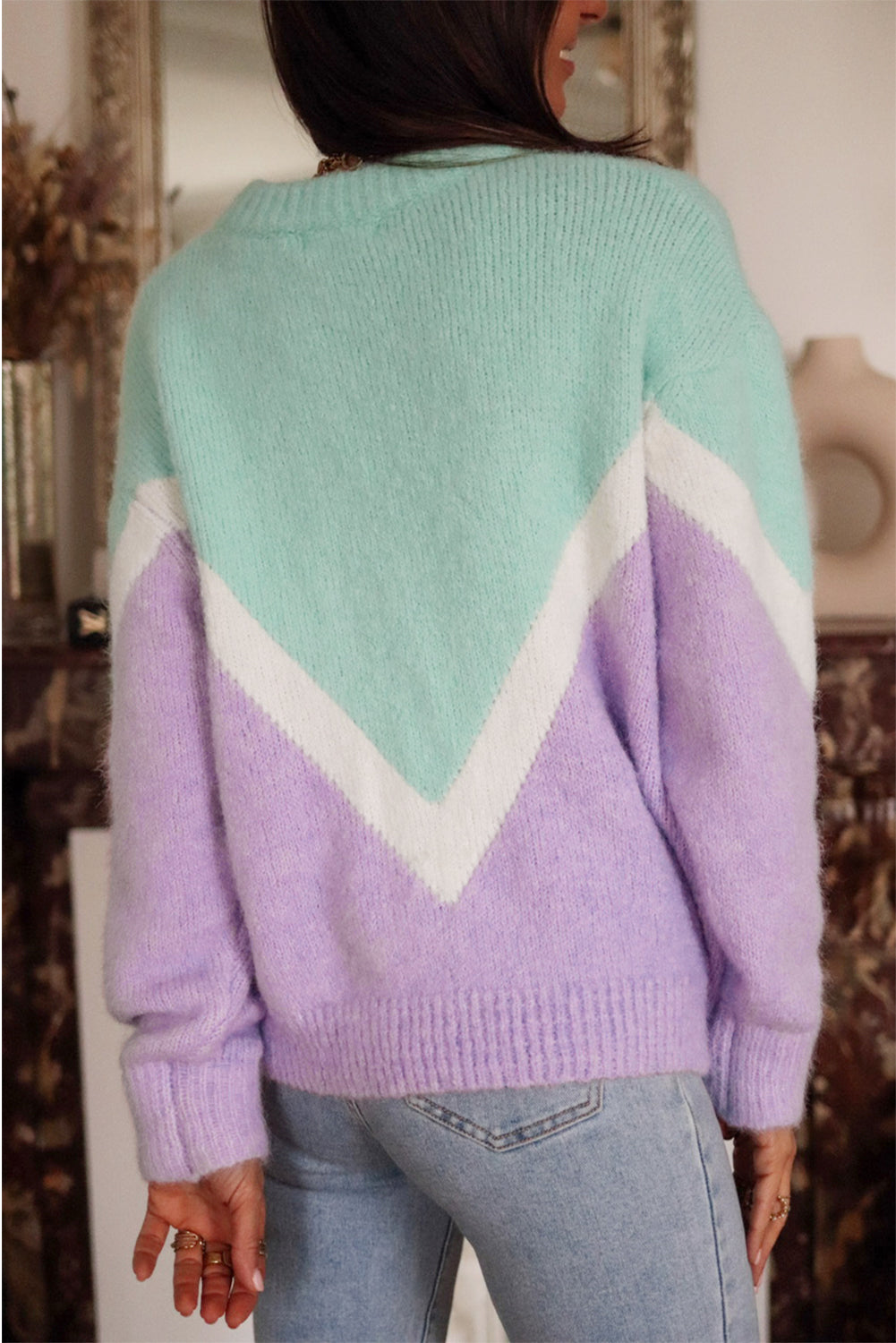 The Lavender Lane Chevron Sweater