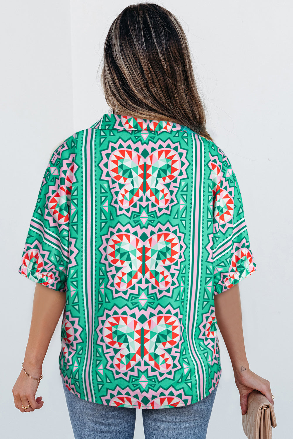 Emerald Mosaic Blouse