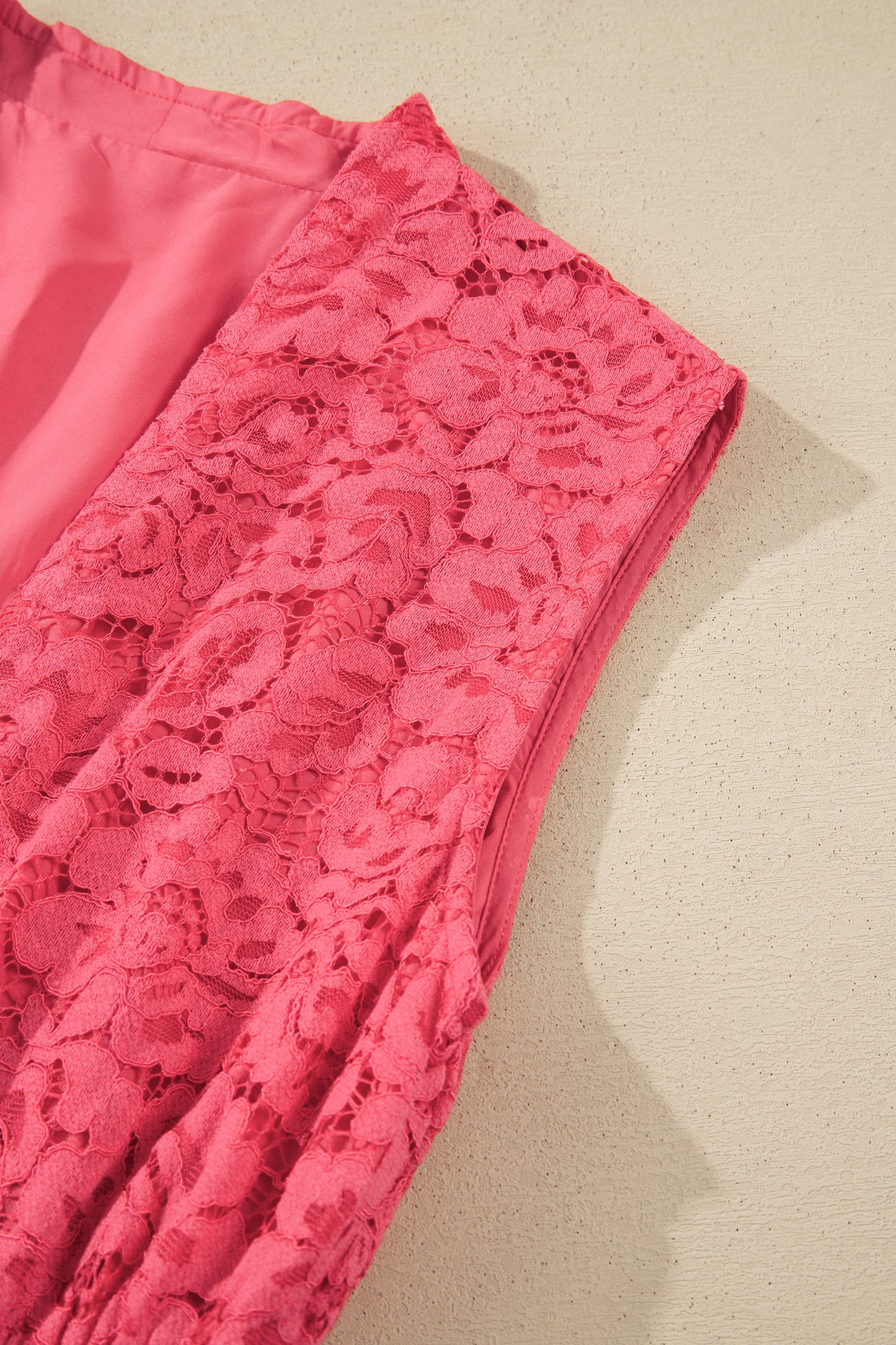 Rosé Riviera Lace Midi
