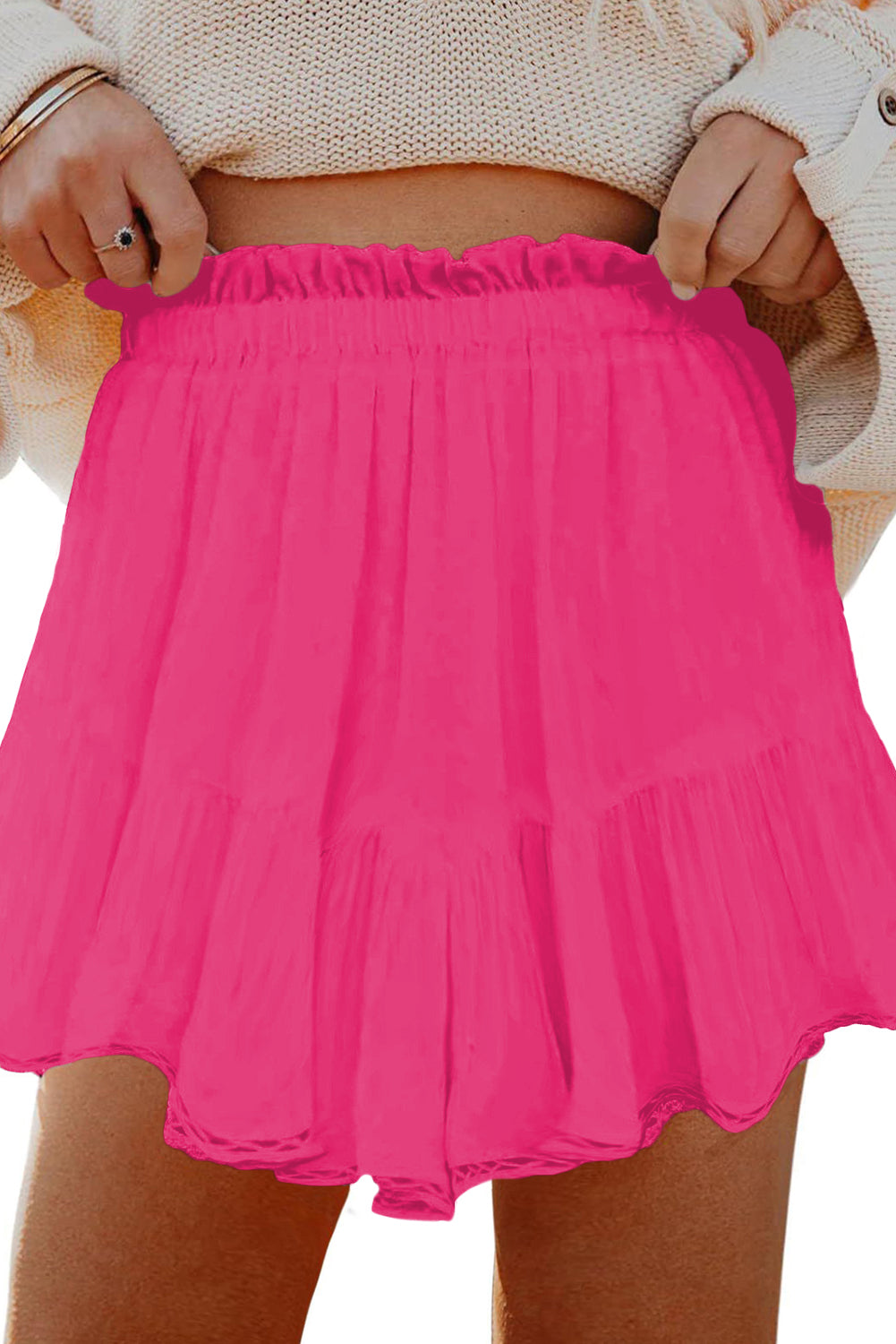 Fuchsia Flutter Tiered Skort