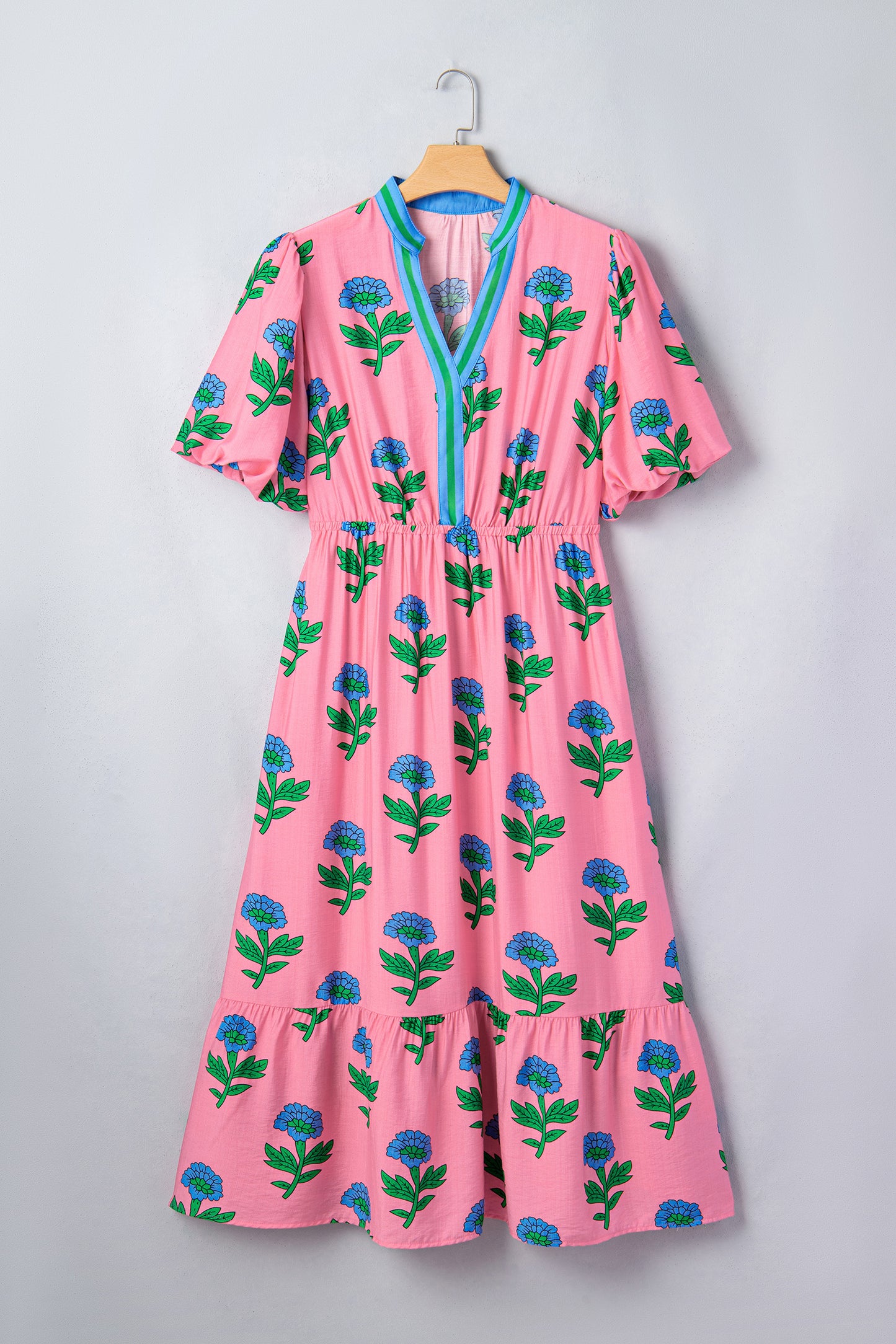 Curvy Pink Posy Promenade Maxi