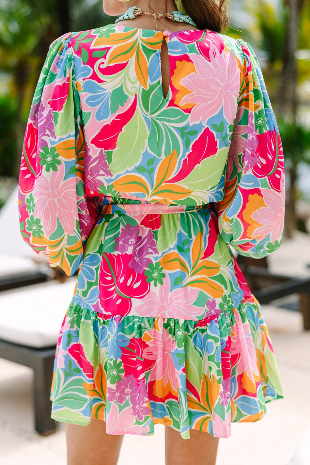 Palm Springs Bloom Tiered Dress