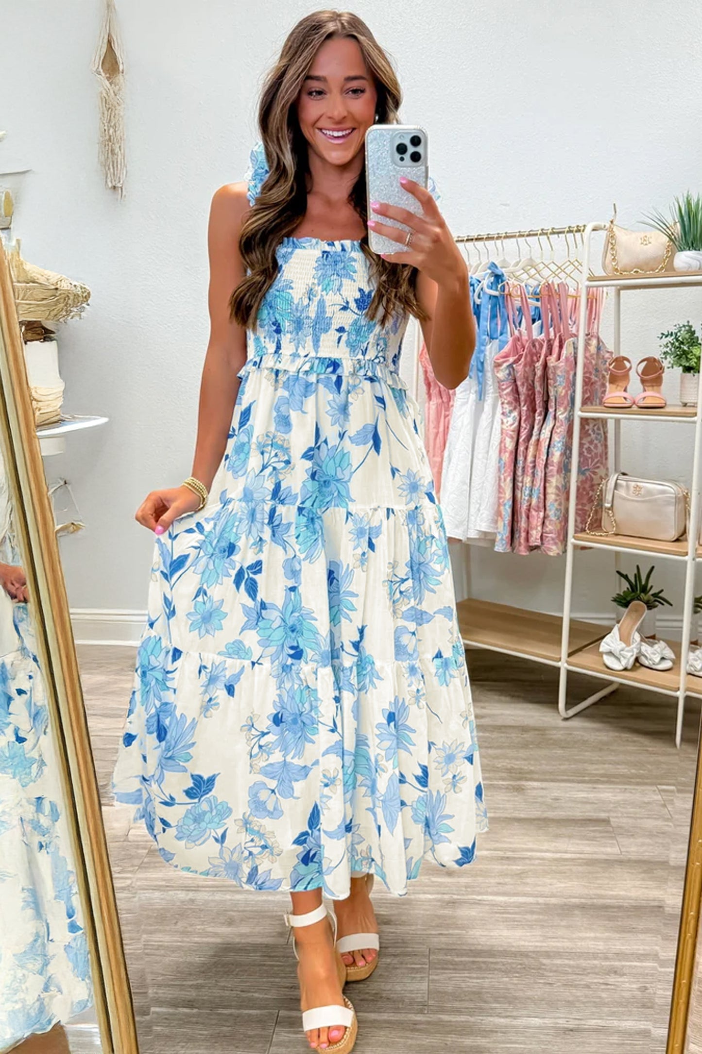 Harbor Bloom Midi Dress