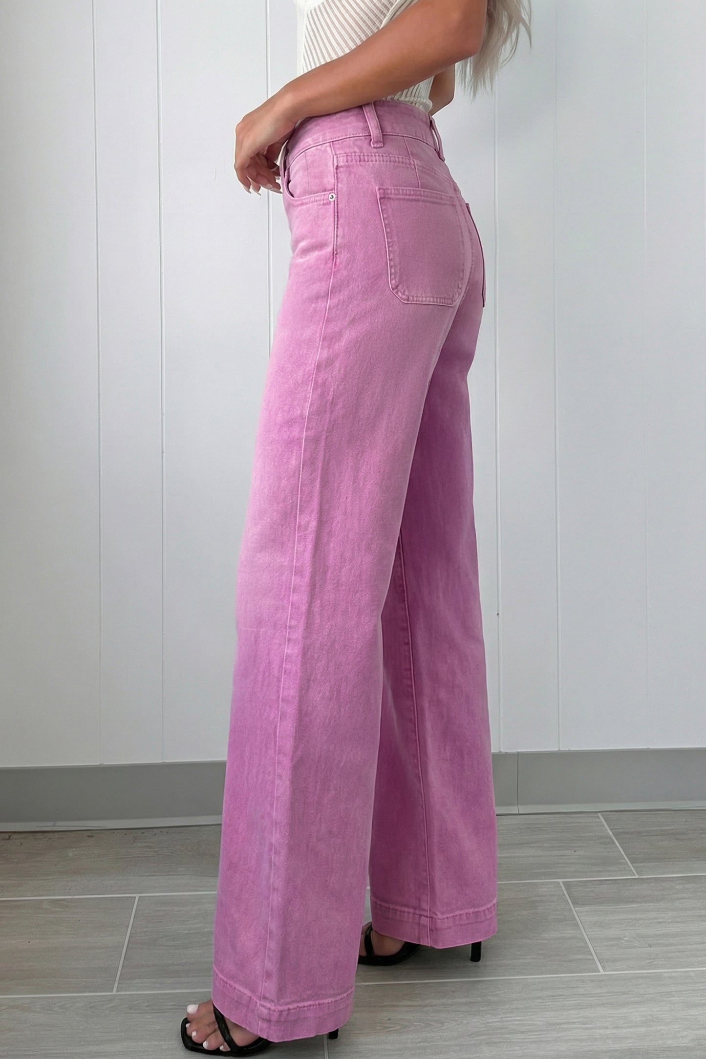 Blush Wide Leg Denim