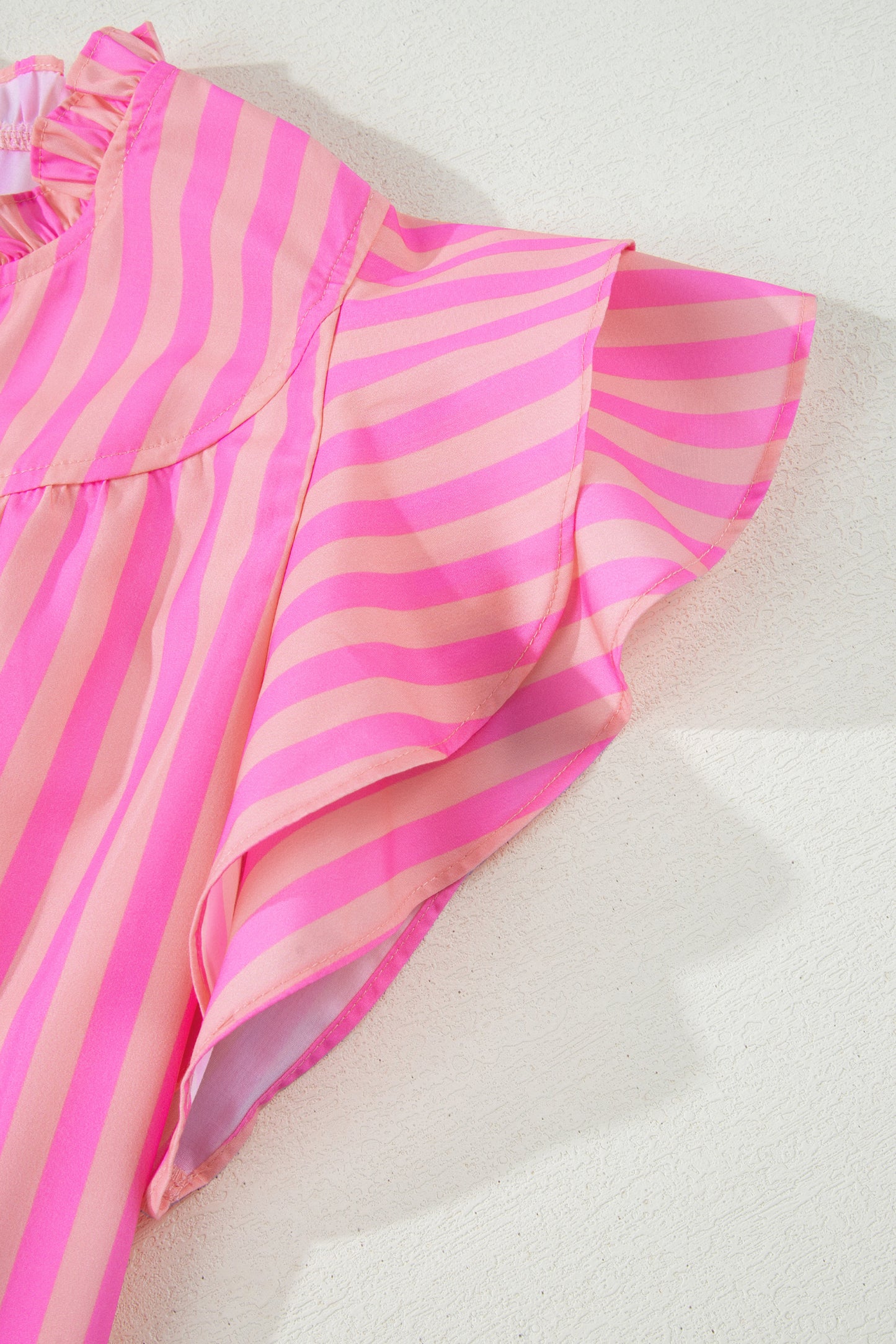 Pink Champagne Ruffle Blouse