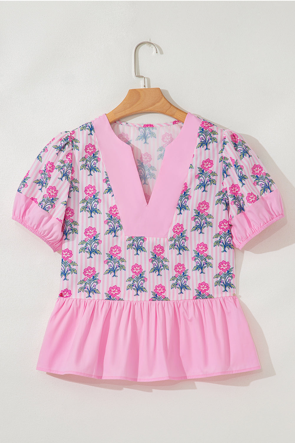 Blushing Garden Peplum Blouse
