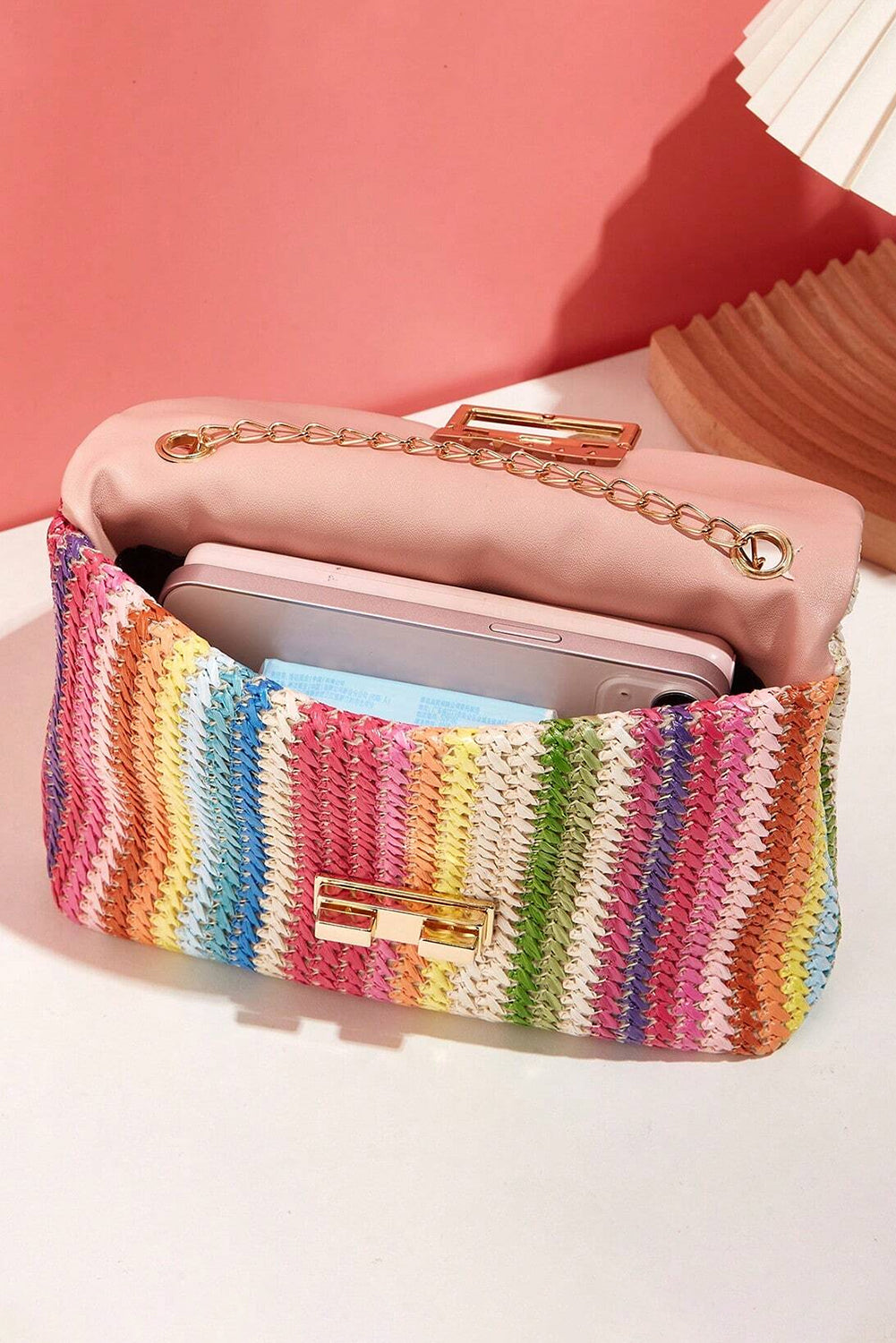 Sunset Market Woven Clutch